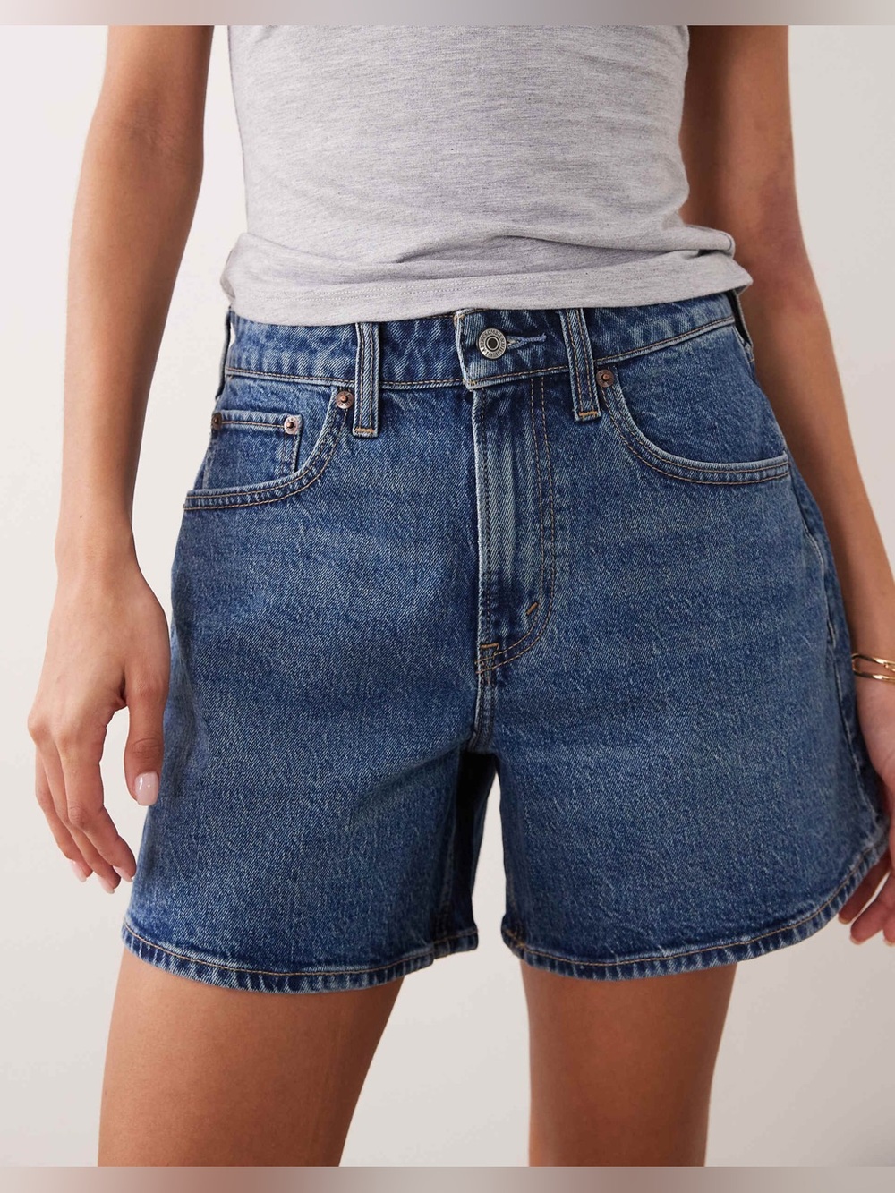 Abercrombie & Fitch indigo blue the dad short high rise size 32
